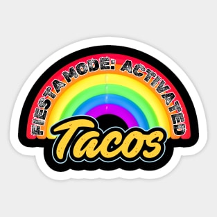 Taco Fiesta Mode: Activated - Get Ready to Fiesta: Your Gift-Buying Mode Activated! Sticker